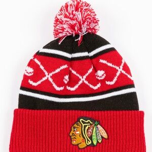 Kids NHL Red and Gray Winter Beanie